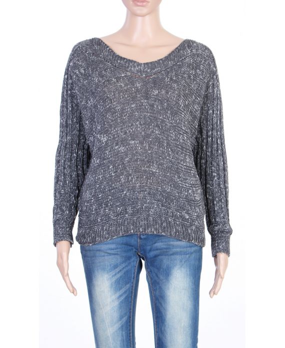 PULL MAILLE CHINEE GRIS P3012