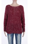 PULL LUREX BORDEAUX P3016