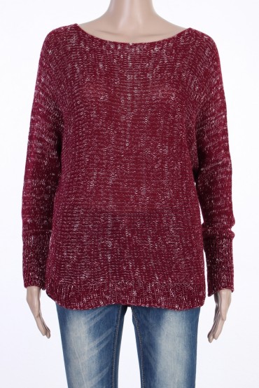 PULLOVER LUREX BORDEAUX P3016