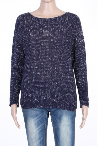 PULLOVER LUREX NAVY P3016BM