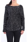 PULL MAILLE CHINEE NOIR P3016