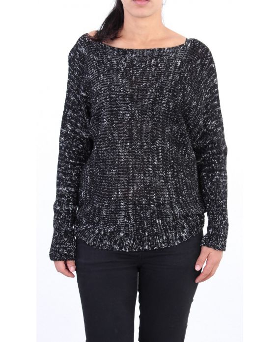 PULL MAILLE CHINEE NOIR P3016