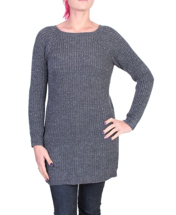 PULL LONG LUREX GRIS P3011