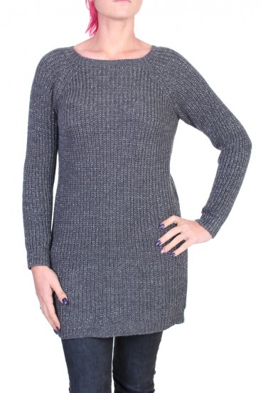 PULL LONG LUREX GRIS P3011