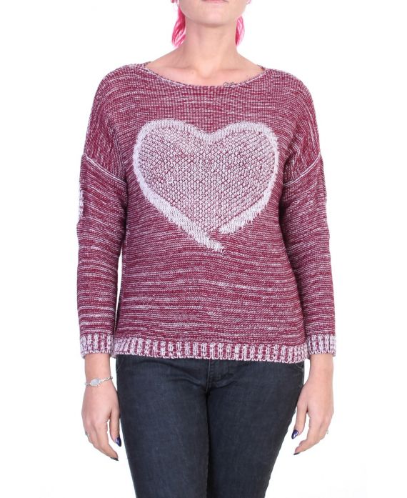 PULLOVER BORDEAUX P3009