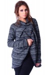 VESTE ENCOLURE ZIPPEE GRIS P3021