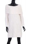 ROBE MAILLE ECRU P3022