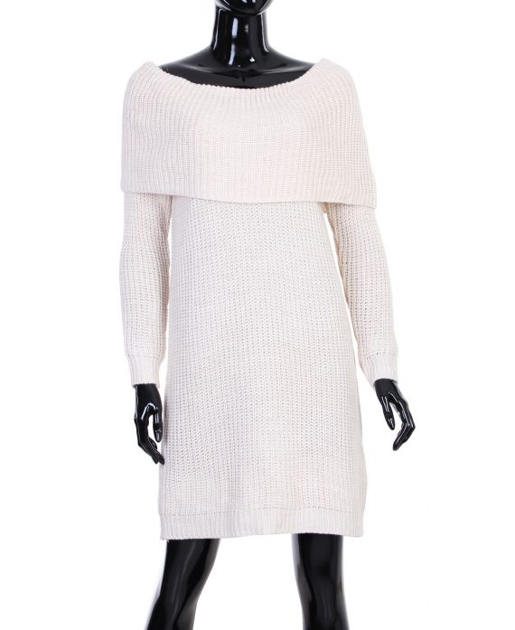ROBE MAILLE ECRU P3022