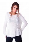 PULL MAILLE TORSADE ECRU P3024