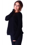 PULL MAILLE TORSADE NOIR P3024