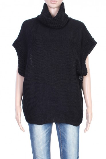 MAGLIONE HA PULSANTI NERO P3028