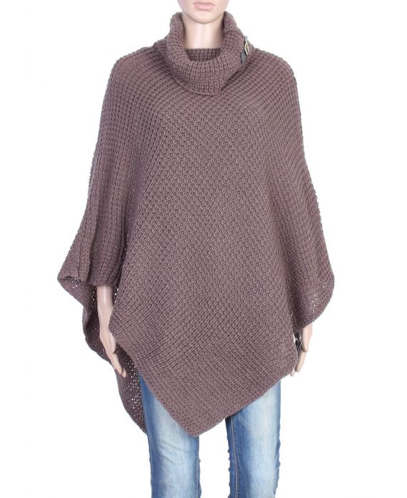 PONCHO TAUPE P3026