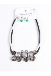 COLLAR + aretes 160033 BLANCO