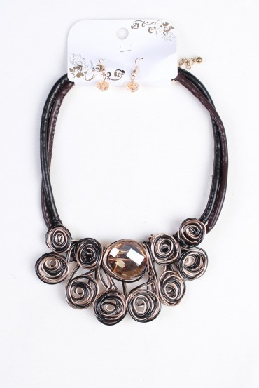COLLIER + BOUCLES D'OREILLES 160030BR