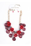 COLLIER + BOUCLES D'OREILLES 160032 ROUGE