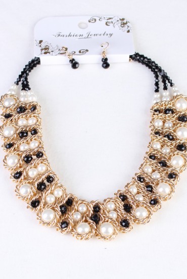 COLLIER + BOUCLES D'OREILLES 1109NO