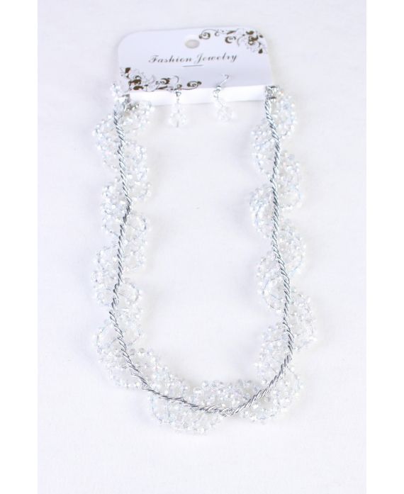 COLLIER + BOUCLES D'OREILLES 0611BC