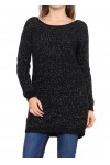 PULL LONG LUREX NOIR P3011