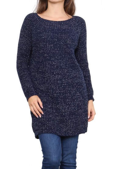 PULLOVER NAVY LUREX P3011