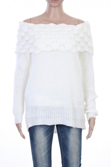 PULL MOHAIR WHITE P3036