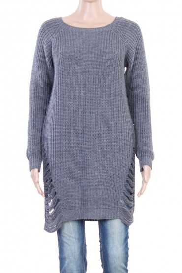 MAGLIONE TUNICA DISTRUGGERE GRIGIO P3032