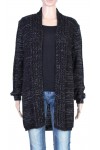 GILET MAILLE LUREX NOIR P3013