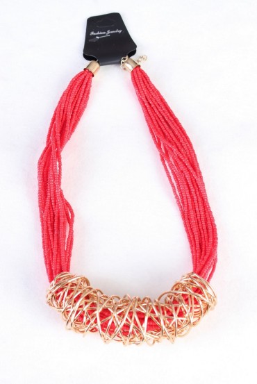 NECKLACE RED 160088