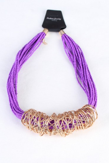 NECKLACE PURPLE 160088