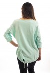 T-SHIRT STUDDED POCKETS GREEN S7032