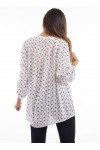 PRINTED TUNIC BOAT ANCHOR WHITE S7001