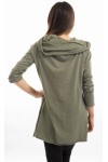 HOODED T-SHIRT MILITARY GREEN S7029