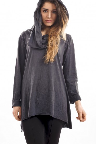 HOODED T-SHIRT GRIJS S7029