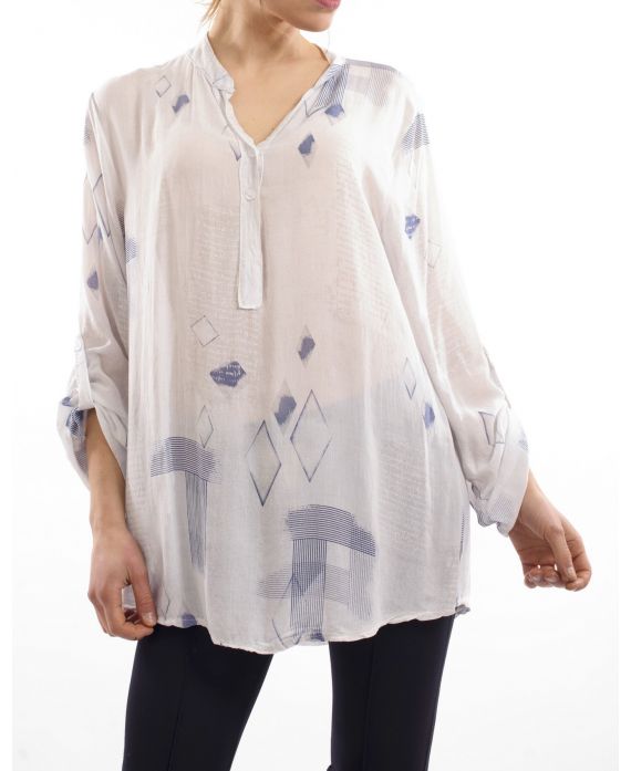 PRINTED TUNIC WHITE S7013
