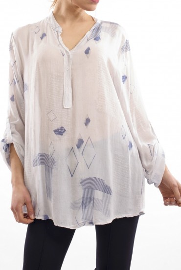 PRINTED TUNIC WHITE S7013