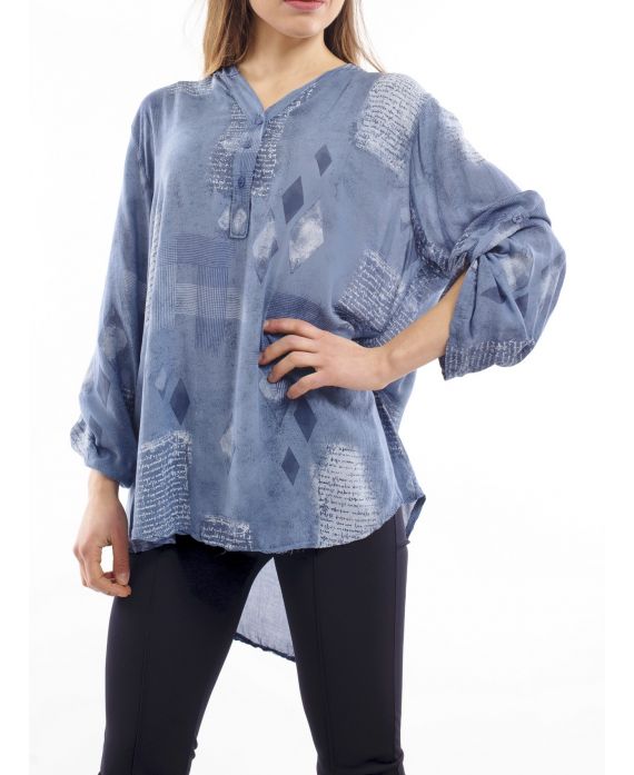 PRINTED TUNIC BLUE S7013