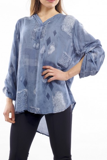PRINTED TUNIC BLUE S7013