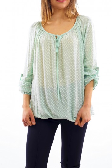 PRINTED TUNIC GREEN S7002