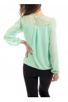 CAMICETTA DRAPEE LACE VERDE PASTELLO S9003