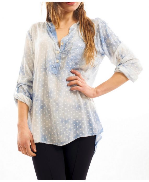 TUNIC PAILLETTES BLUE S9011