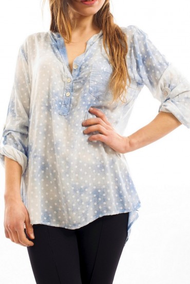TUNIKA DELAVEE PAILLETTEN BLAU S9011