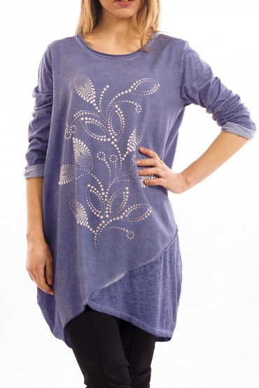 TUNIC BLUE S7038