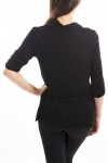 DRAPED T-SHIRT BLACK S7034