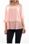 BLOUSE SUPERPOSEE ROSE S9021