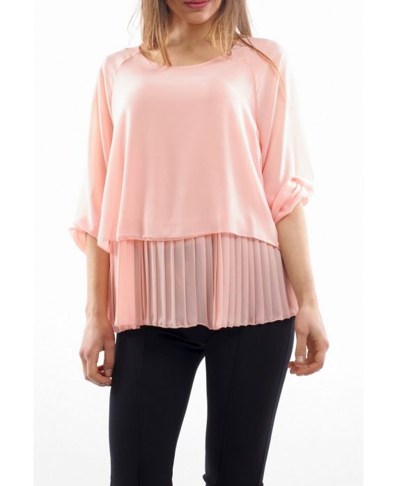BLOUSE SUPERPOSEE ROSE S9021