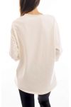 T-SHIRT CLOUTE SMILE BLANC S7010