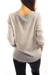 T-SHIRT STRASS STRAR GREY S7028