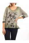 T-SHIRT STRASS STRAR GREEN MILITARY S7028