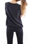 BLUSE SCHULTERN SPITZEN SCHWARZ S9027