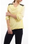 BLUSA de HOMBRO de ENCAJE AMARILLO S9027
