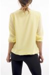 BLUSA de HOMBRO de ENCAJE AMARILLO S9027